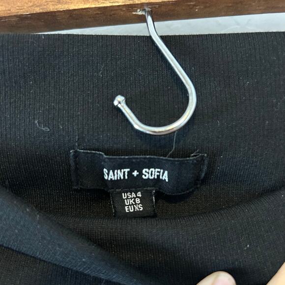 SAINT + SOFIA Runway Pant - Black Leopard Women’s Size 4 - Picture 6 of 9